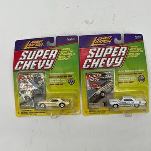 NWT Set Of 2 Johnny Lightning Super Chevy Camaro Impala Z-11 Diecast Cars